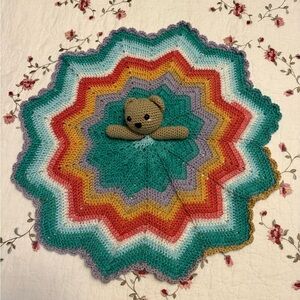 Crochet Bear Lovey Blanket